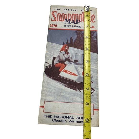 VTG 1970 The National Survey Snowmobile Map of New England Ski Doo - Picture 7 of 7